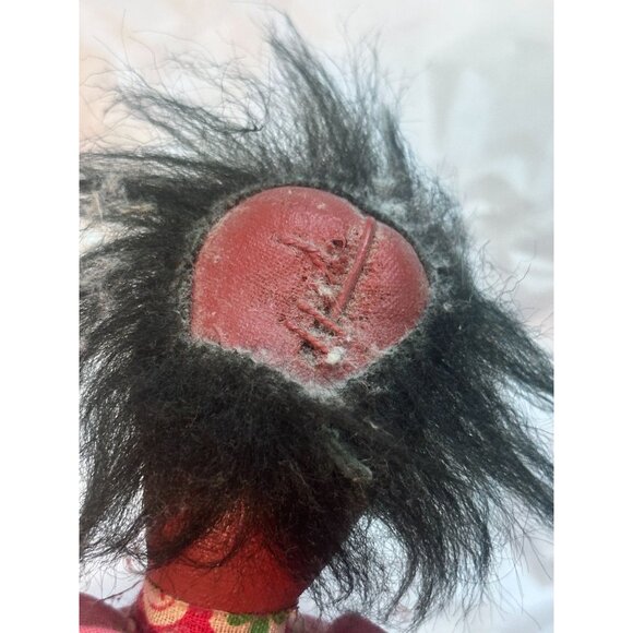 Vtg Mexican Gourd Doll Handmade Paper Mache Folk Art Girl and Boy  Pet READ - Picture 11 of 16